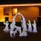 Glitzhome® 55"H Lighted Christmas 2D Iridescent Fabric Nativity Scene Outdoor Decor Set
